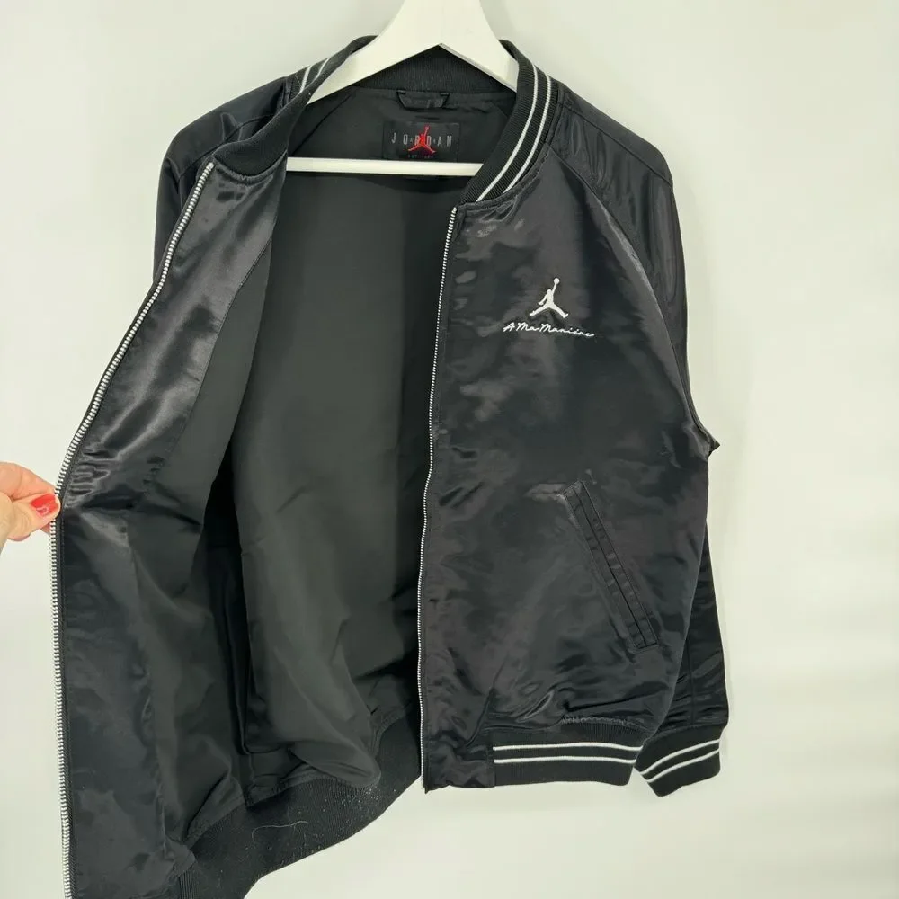 Air Jordan x A Ma‎ Maniére Souvenir Jacket Black Size Medium